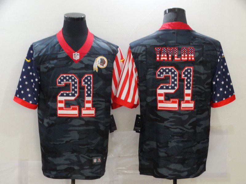 Men Washington Redskins #21 Sean Taylor Camouflage national flag Nike Limited NFL Jersey